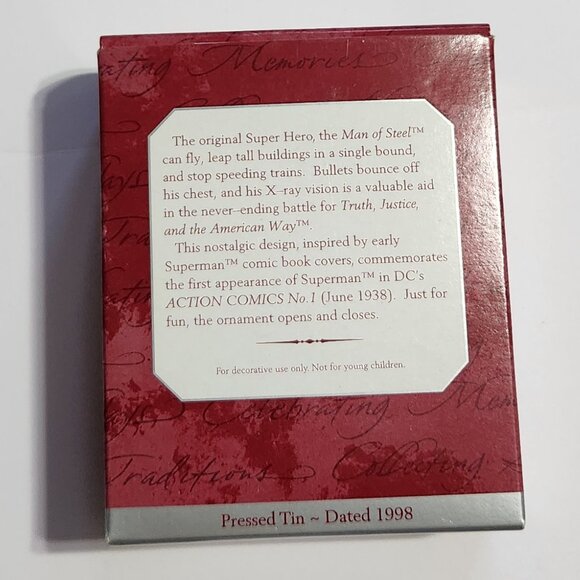 NIB - Vintage Hallmark Superman Tin Lunchbox Commemorative Edition - 1998 - Picture 7 of 14